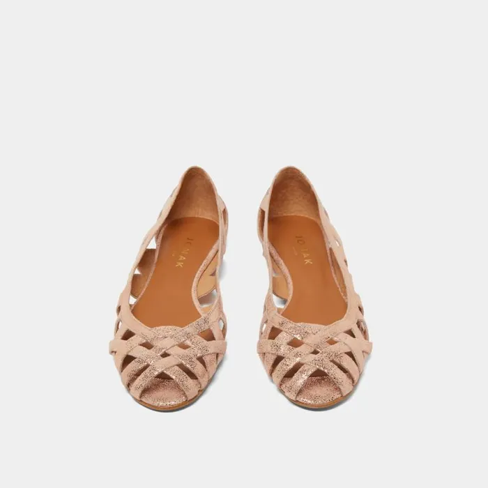 Women Cutout Ballet Flats Copper JONAK Ballet Flats