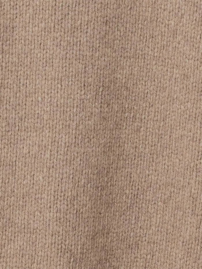 Women Deconstructed Knitted Cape Taupe Jigsaw Knitwear and Cashmere
