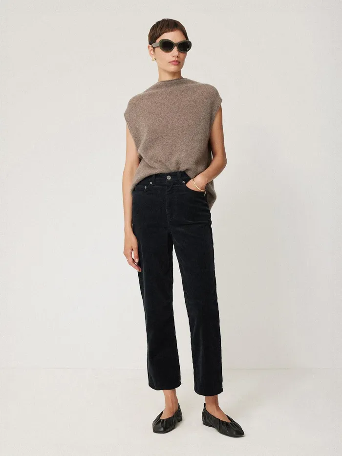 Women Delmont Cord Tapered Jean Navy Jigsaw Coords