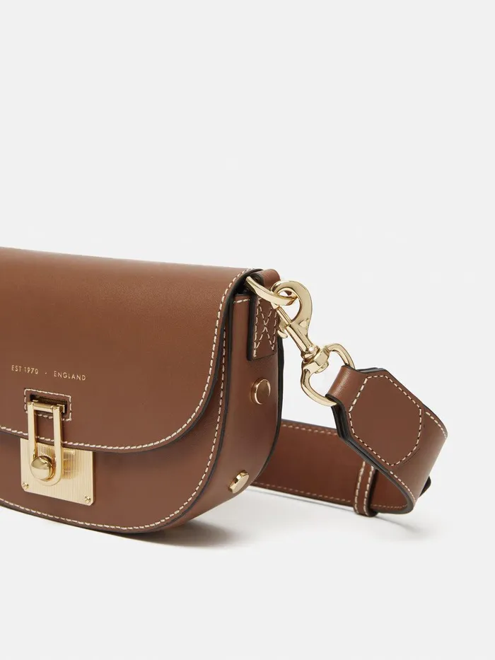 Women Denbigh Studded Leather Bag Tan Jigsaw Leather