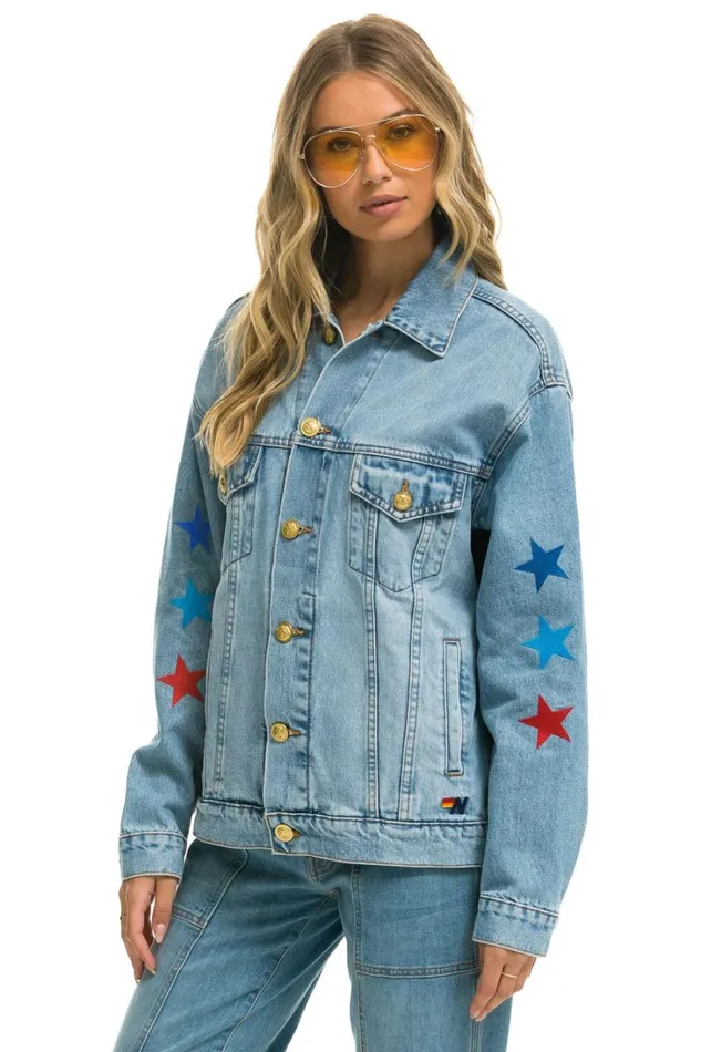 Women Denim Aviator Nation AVIATOR NATION OVERSIZED CONCERT DENIM JACKET 8211 SUPER LIGHT Women Denim Aviator Nation AVIATOR NATION OVERSIZED CONCERT DENIM JACKET 8211 SUPER LIGHT