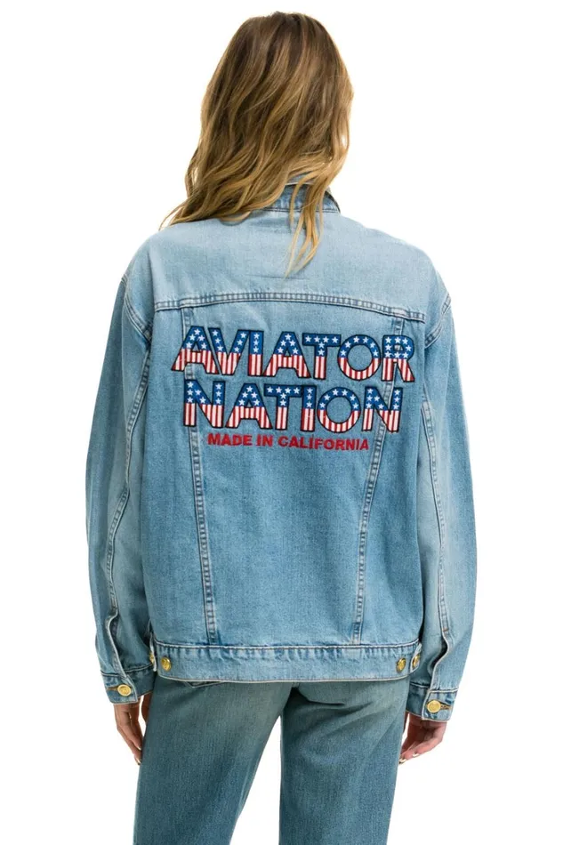 Women Denim Aviator Nation AVIATOR NATION OVERSIZED CONCERT DENIM JACKET 8211 SUPER LIGHT Women Denim Aviator Nation AVIATOR NATION OVERSIZED CONCERT DENIM JACKET 8211 SUPER LIGHT