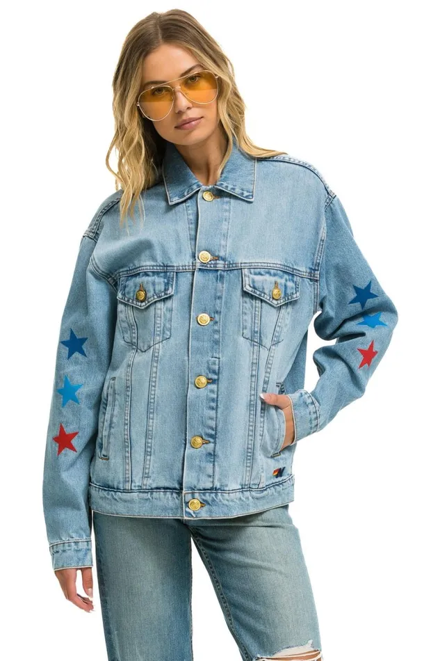 Women Denim Aviator Nation AVIATOR NATION OVERSIZED CONCERT DENIM JACKET 8211 SUPER LIGHT Women Denim Aviator Nation AVIATOR NATION OVERSIZED CONCERT DENIM JACKET 8211 SUPER LIGHT