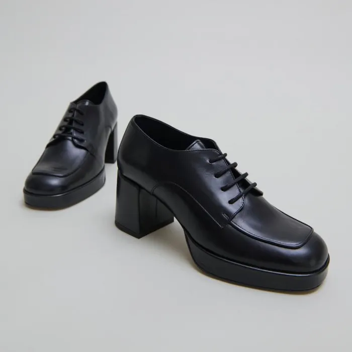 Women Derbies With Heels Black JONAK Derbies Oxfords