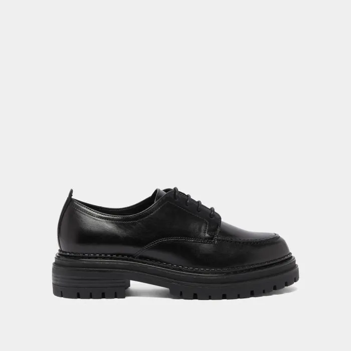 Women Derbies With Notched Soles Black JONAK Derbies Oxfords