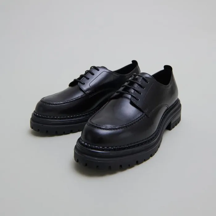 Women Derbies With Notched Soles Black JONAK Derbies Oxfords