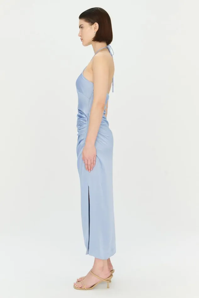 Women Dresses and Jumpsuits Jonathan Simkhai Hansel Gown Blue Halter Neckline Gown