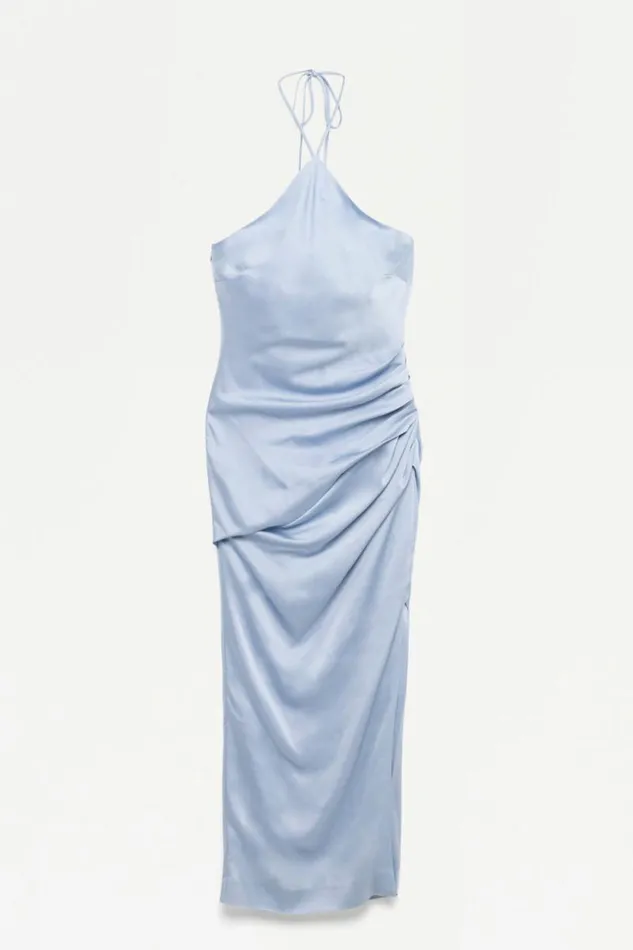 Women Dresses and Jumpsuits Jonathan Simkhai Hansel Gown Blue Halter Neckline Gown