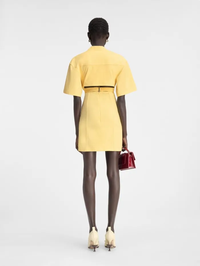 Women Dresses and Skirts JACQUEMUS The Bahia Tshirt Dress Light Yellow Women Dresses and Skirts JACQUEMUS The Bahia Tshirt Dress Light Yellow