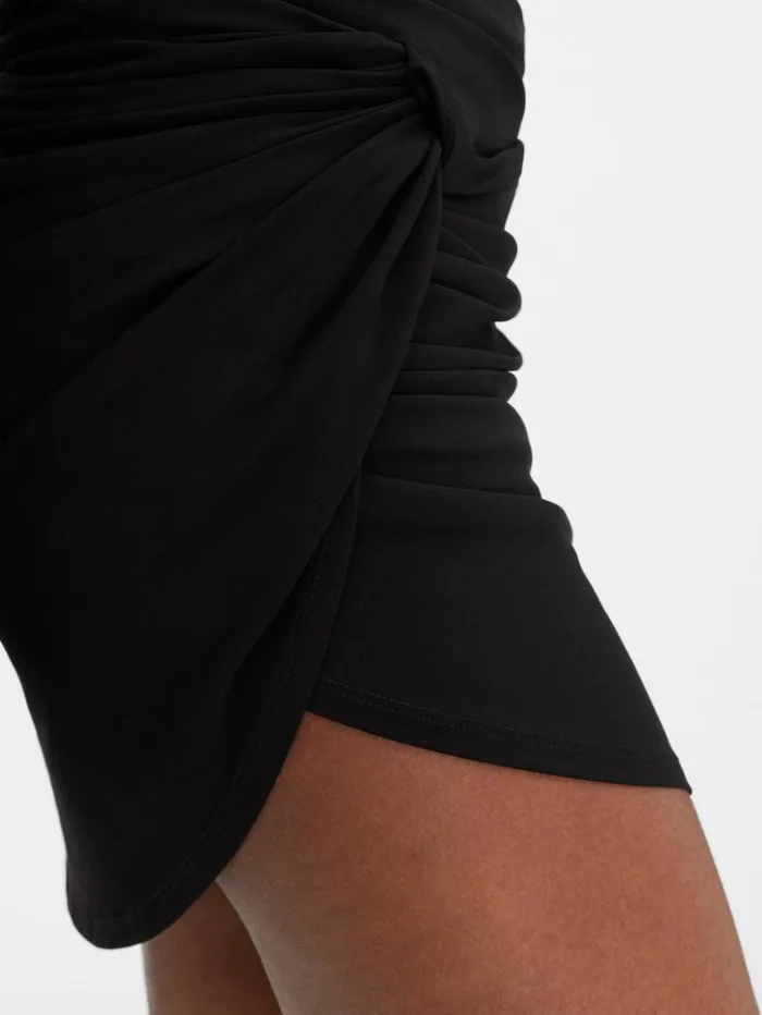 Women Dresses and Skirts JACQUEMUS The Drapeado Mini Skirt Black Women Dresses and Skirts JACQUEMUS The Drapeado Mini Skirt Black