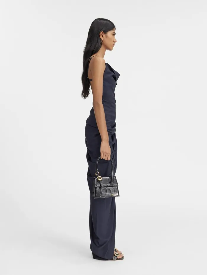 Women Dresses and Skirts JACQUEMUS The Saudade Long Dress Dark Navy Women Dresses and Skirts JACQUEMUS The Saudade Long Dress Dark Navy