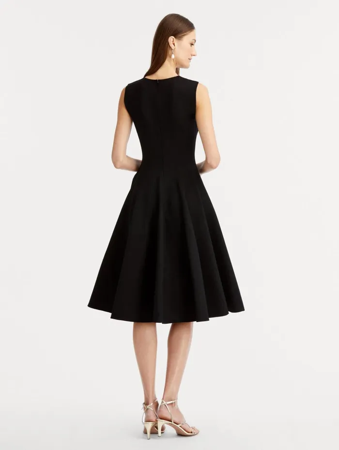 Women Dresses Oscar De La Renta Curved Seam Detail Dress Black Women Dresses Oscar De La Renta Curved Seam Detail Dress Black
