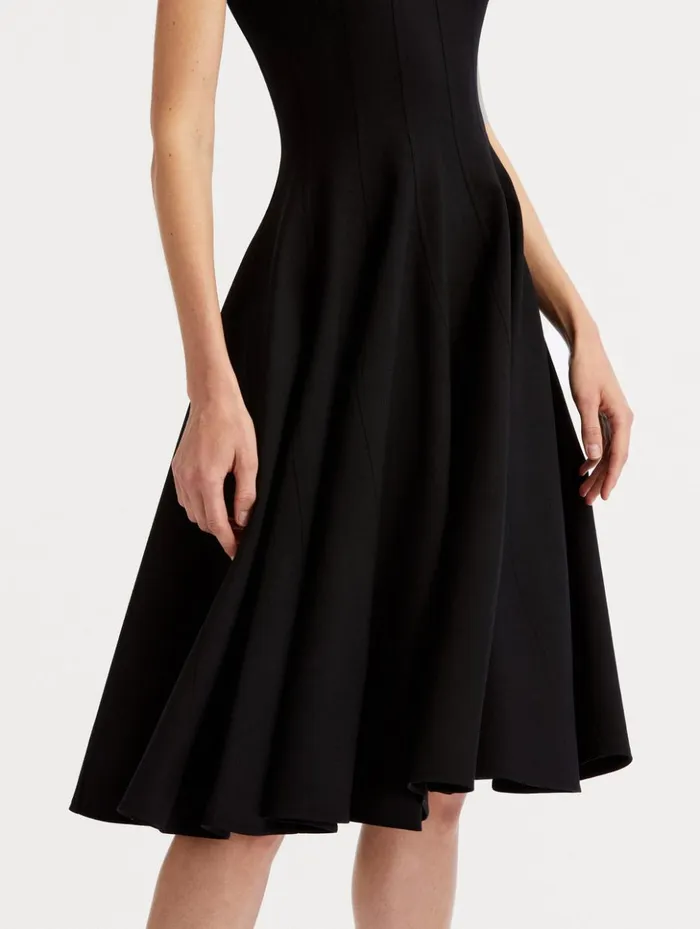 Women Dresses Oscar De La Renta Curved Seam Detail Dress Black Women Dresses Oscar De La Renta Curved Seam Detail Dress Black