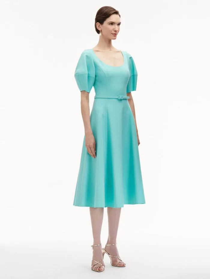 Women Dresses Oscar De La Renta Puff Sleeve Wool Dress Soft Mint