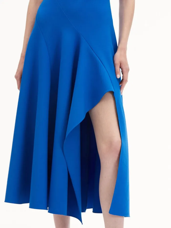 Women Dresses Oscar De La Renta Wave Detail Midi Dress Lapis Women Dresses Oscar De La Renta Wave Detail Midi Dress Lapis