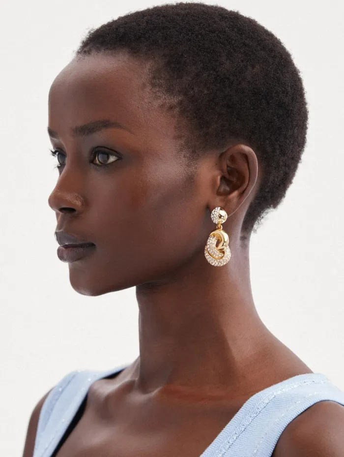 Women Earrings Oscar De La Renta Love Knot Drop Earrings Crystal Women Earrings Oscar De La Renta Love Knot Drop Earrings Crystal