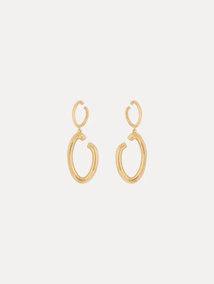 Women Earrings Oscar De La Renta O Drop Earrings Gold
