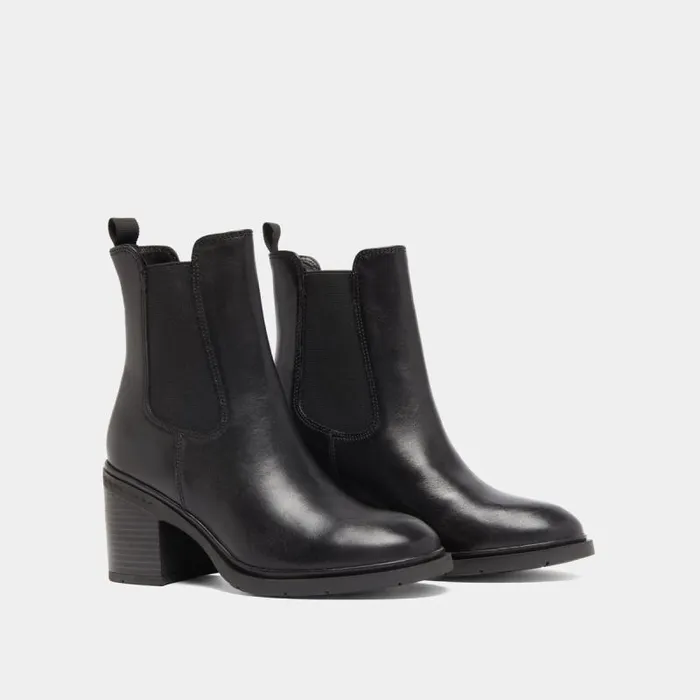 Women Elasticated Ankle Boots With Rounded Toes Black JONAK Ankle Boots Lowboots