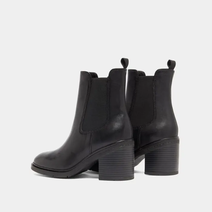 Women Elasticated Ankle Boots With Rounded Toes Black JONAK Ankle Boots Lowboots