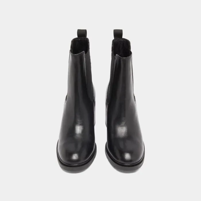Women Elasticated Ankle Boots With Rounded Toes Black JONAK Ankle Boots Lowboots
