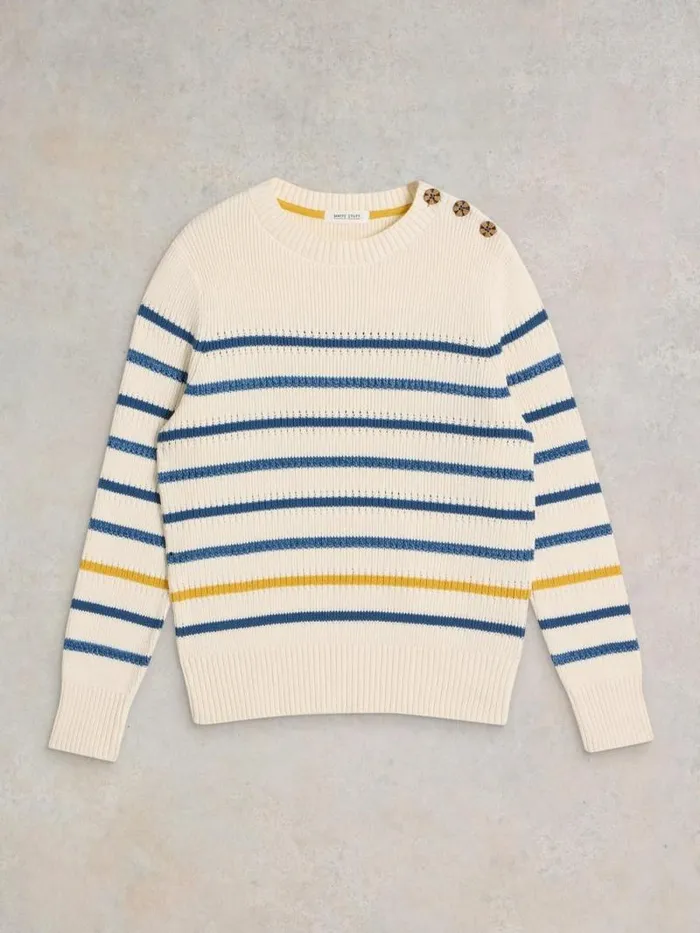 Women ELLIE STRIPE JUMPER Natural Multi White Stuff Knitwear Women ELLIE STRIPE JUMPER Natural Multi White Stuff Knitwear