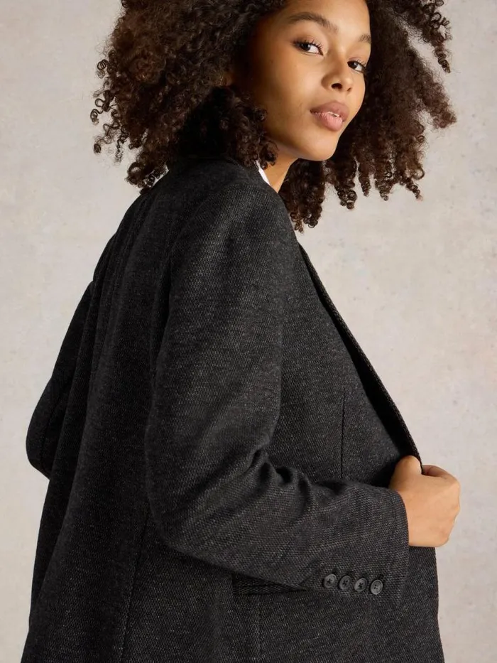 Women Evelyn Jersey Tailored Blazer Grey Multi White Stuff Coats and Jackets