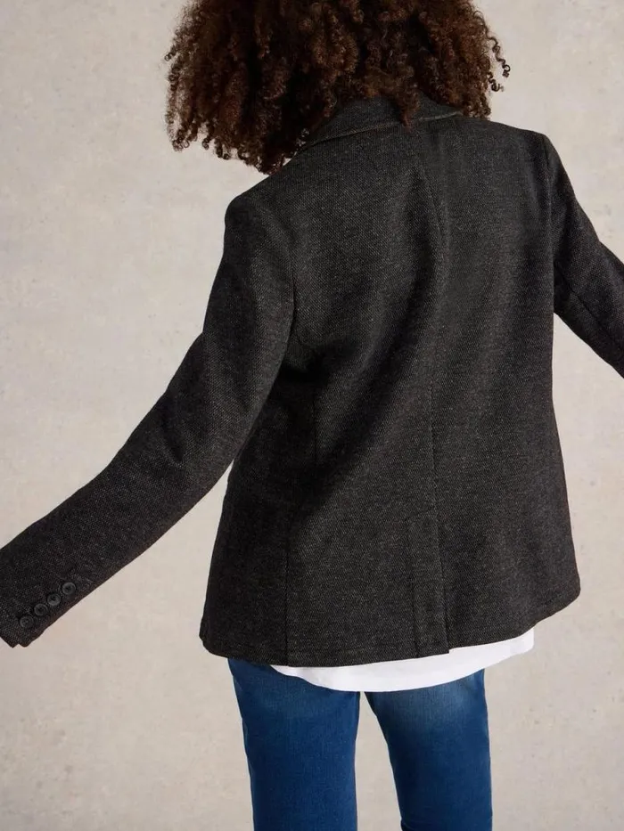 Women Evelyn Jersey Tailored Blazer Grey Multi White Stuff Coats and Jackets