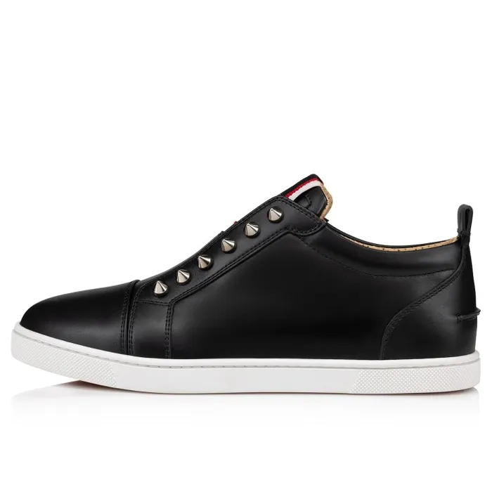 Women FAV Fique A Vontade Sneakers 8211 Calf Leather 8211 Black Christian Louboutin Sneakers