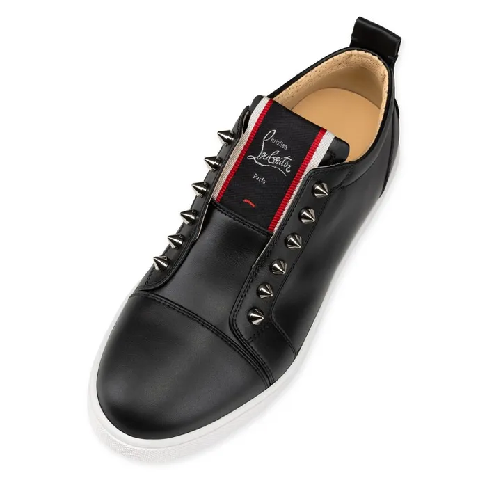 Women FAV Fique A Vontade Sneakers 8211 Calf Leather 8211 Black Christian Louboutin Sneakers