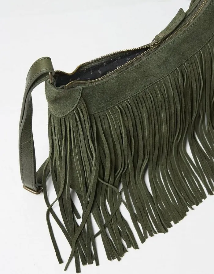 Women FatFace Bags and Wallets Cora Crossbody Bag Khaki Green
