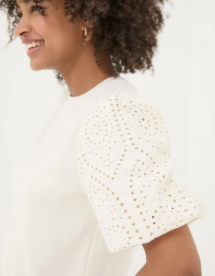 Women FatFace Festival Collection Enya Jersey Dress Off White