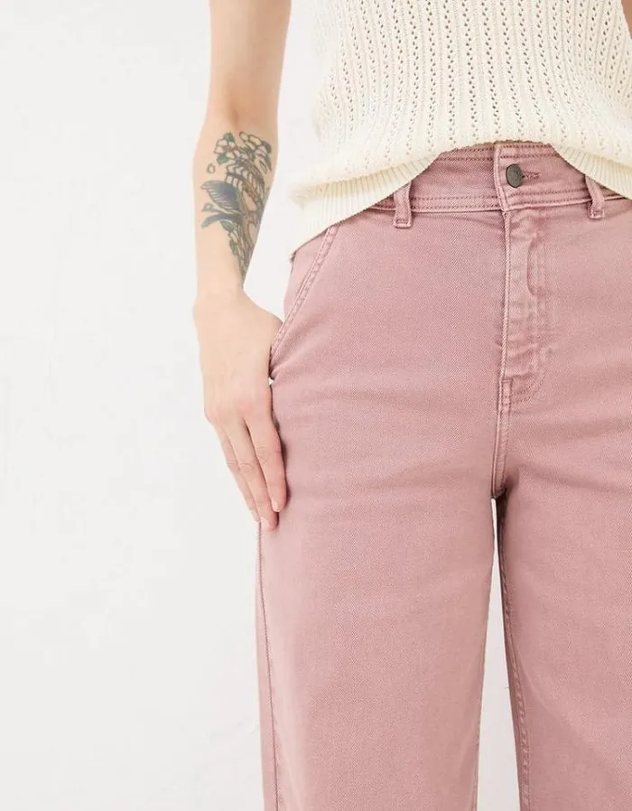 Women FatFace Jeans and Dungarees Cassie Wide Leg Rose Pink