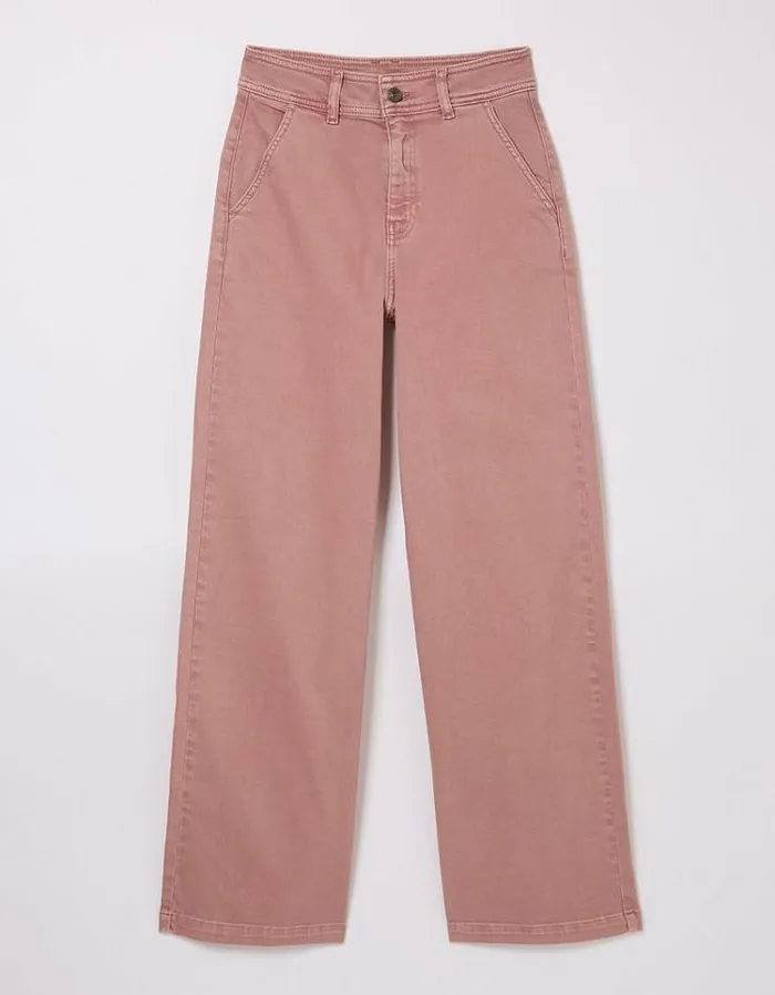 Women FatFace Jeans and Dungarees Cassie Wide Leg Rose Pink