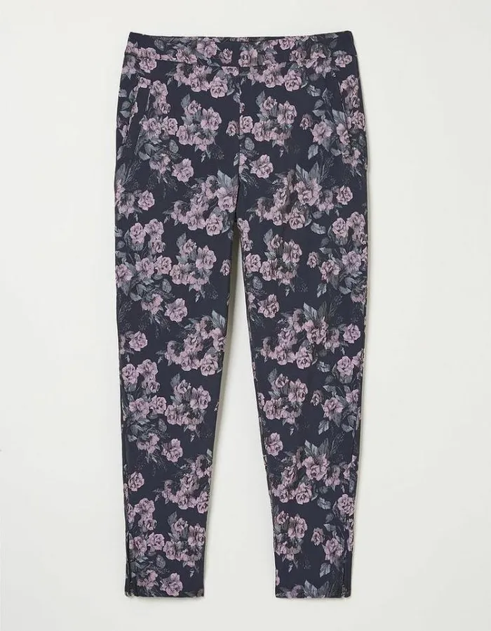 Women FatFace Pants and Leggings Isobel Jacquard Pants Navy