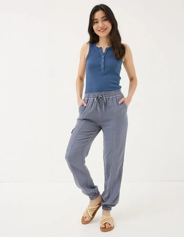 Women FatFace Pants and Leggings Woven Joggers Grey