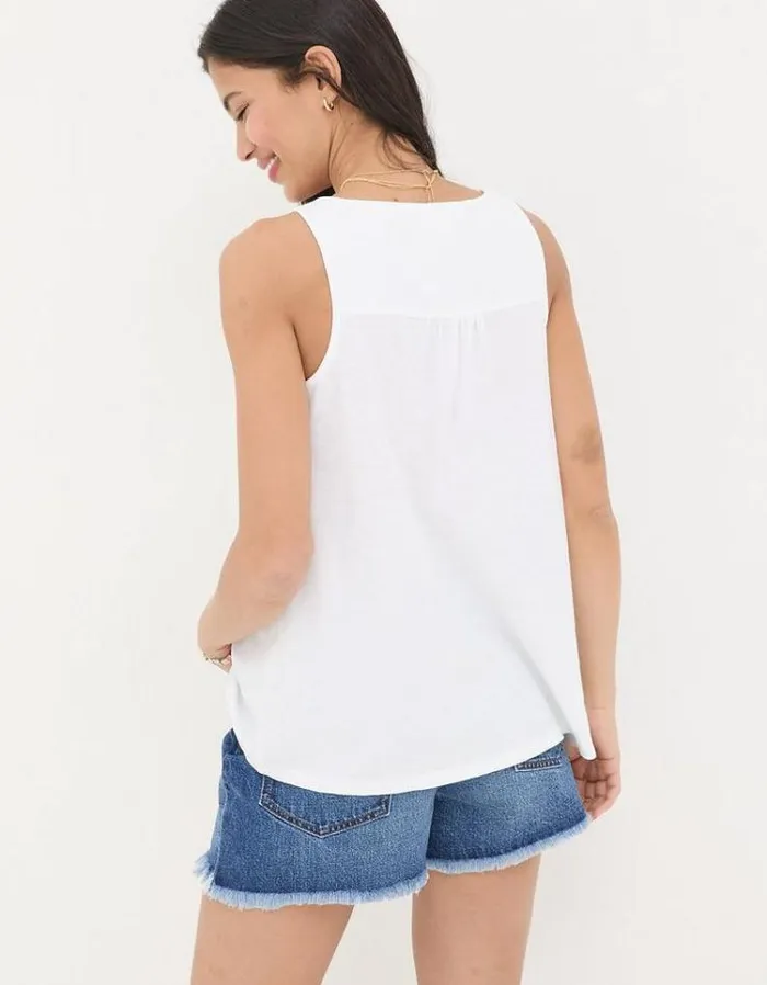 Women FatFace Tops and TShirts Flora Vest White
