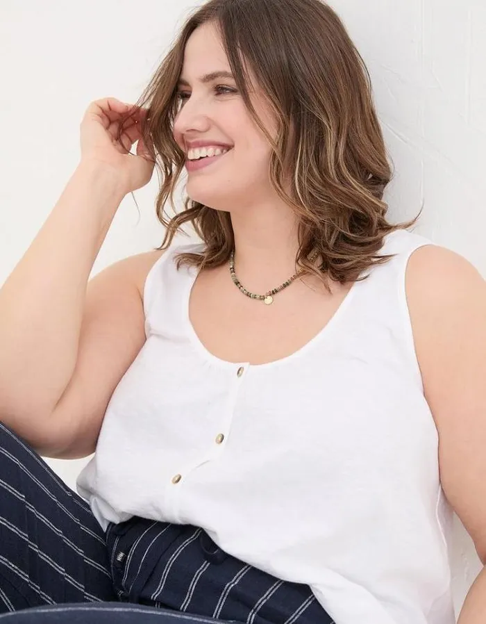 Women FatFace Tops and TShirts Flora Vest White