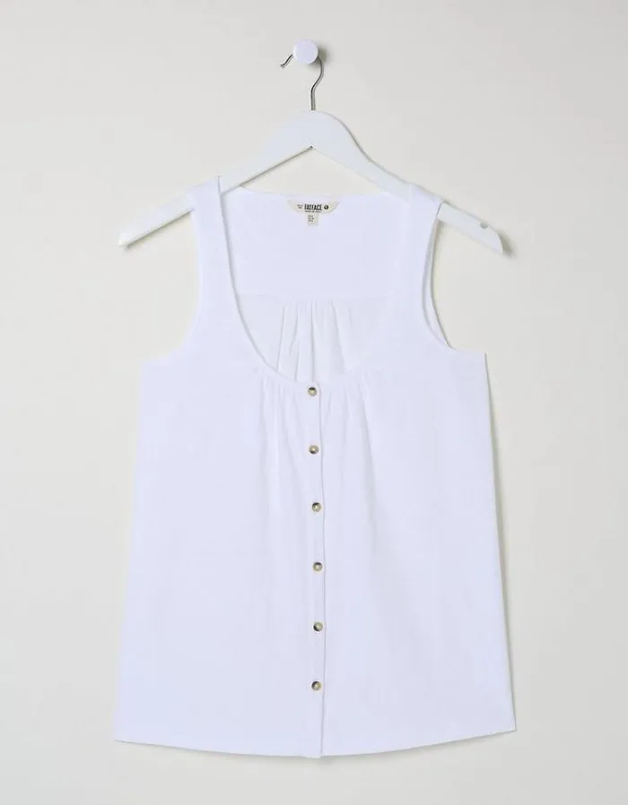 Women FatFace Tops and TShirts Flora Vest White