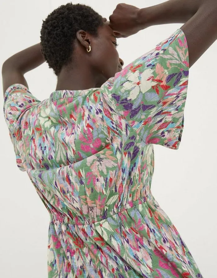 Women FatFace Tops and TShirts Frankie Expressive Floral Top Green