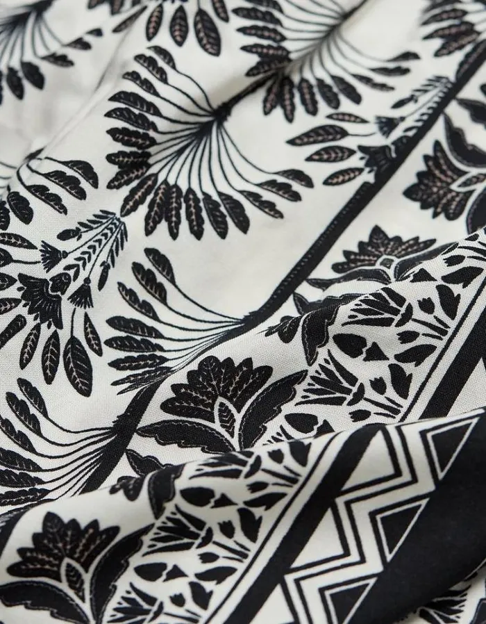 Women FatFace Vacation Shop Maya Palace Scarf Maxi Dress Black
