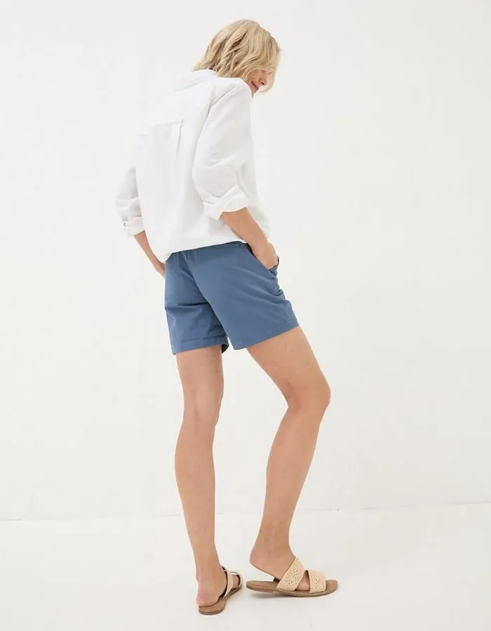 Women FatFace Vacation Shop Padstow Chino Shorts Chambray Blue