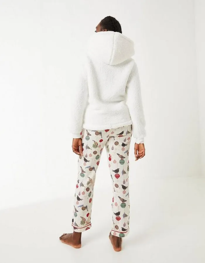 Women FatFace Women039s Sale Borg Snuggle Hoodie Ivory
