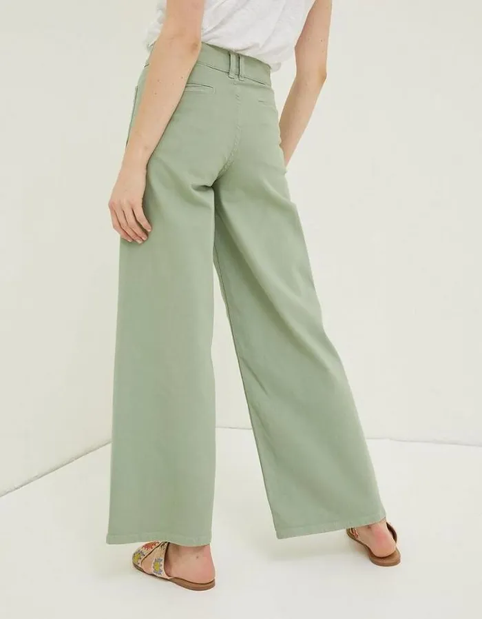 Women FatFace Women039s Sale Cassie Wide Leg Jeans Green