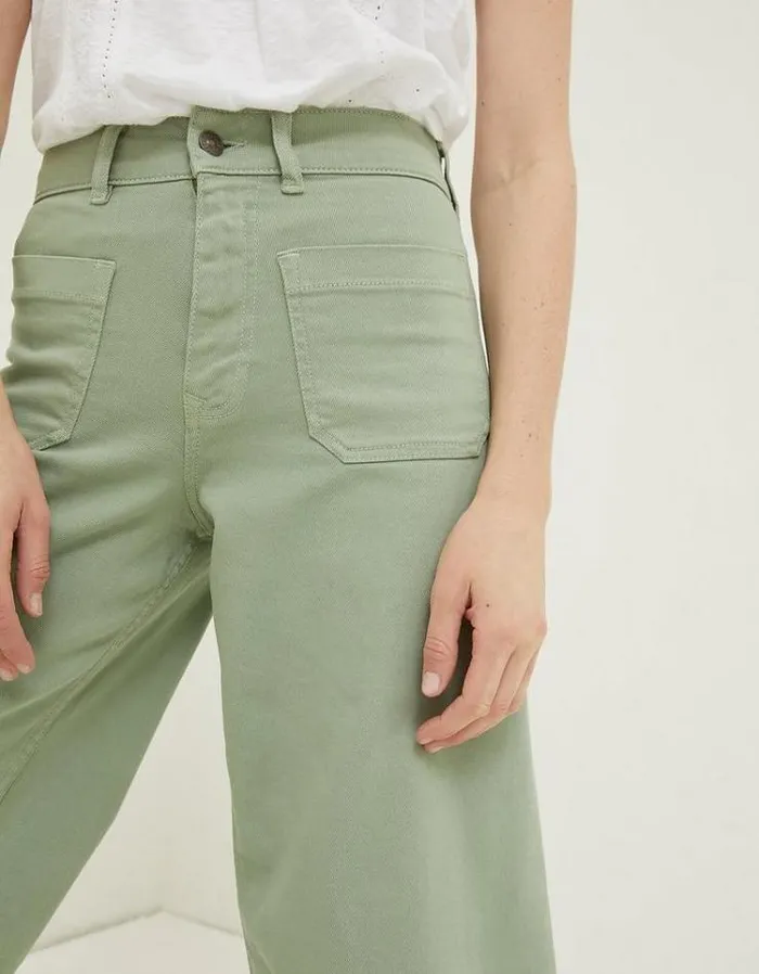 Women FatFace Women039s Sale Cassie Wide Leg Jeans Green