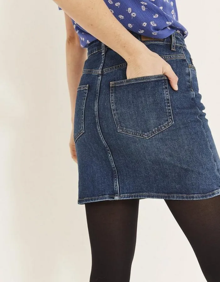 Women FatFace Women039s Sale Hope Stretch Denim Skirt Mid Wash
