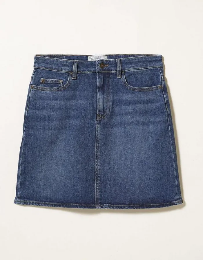 Women FatFace Women039s Sale Hope Stretch Denim Skirt Mid Wash