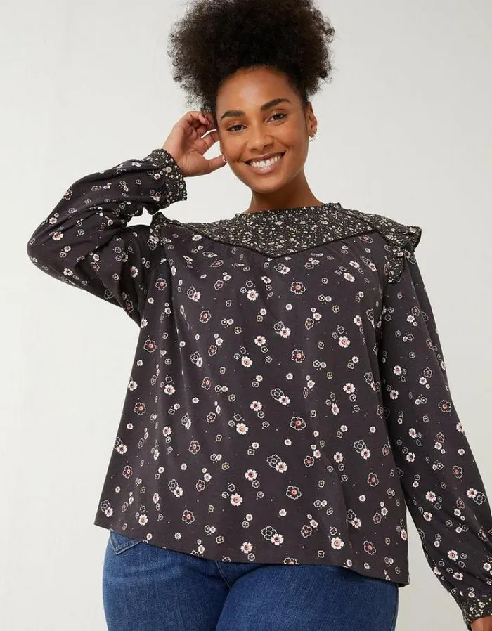 Women FatFace Women039s Sale Ruby Daisy Pop Top Phantom