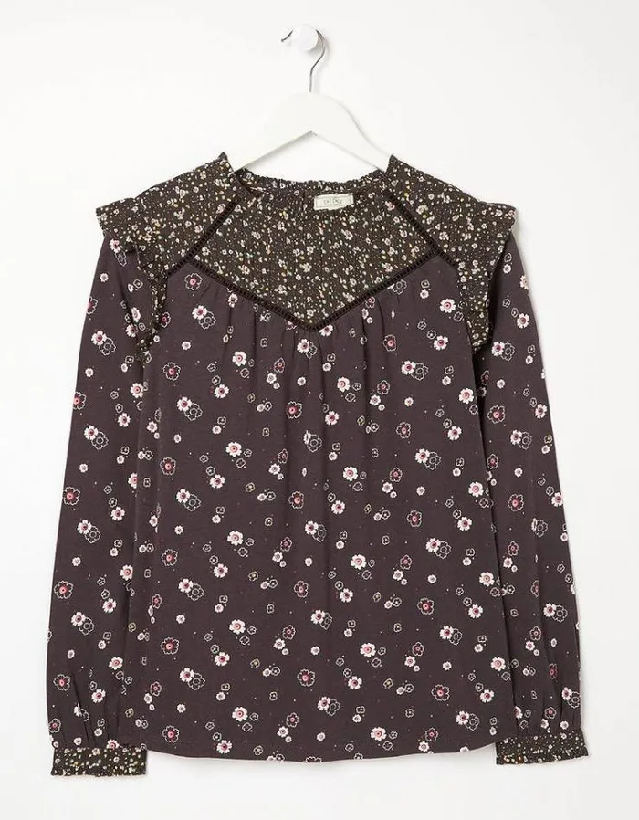 Women FatFace Women039s Sale Ruby Daisy Pop Top Phantom