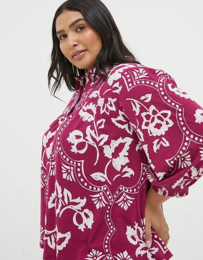 Women FatFace Women039s Sale Sadie Wallpaper Shirt Purple