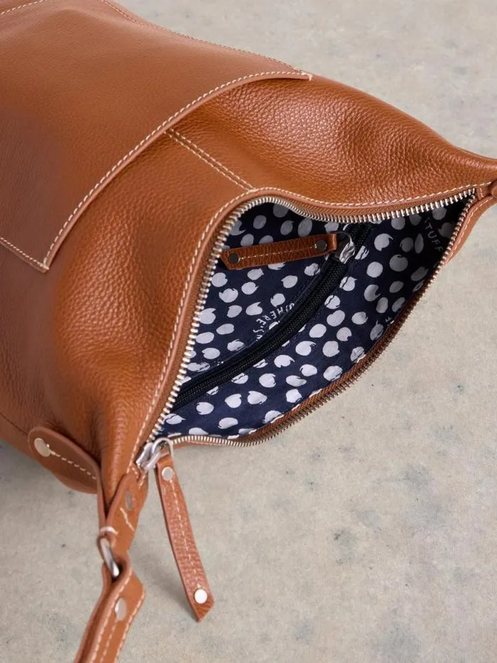 Women Fern Crossbody Leather Mid Tan White Stuff Bags and Purses